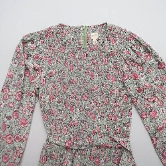 La Vie Rebecca Taylor Floral Dress XS Boho Fairy Smocked Romantic - Picture 6 of 12